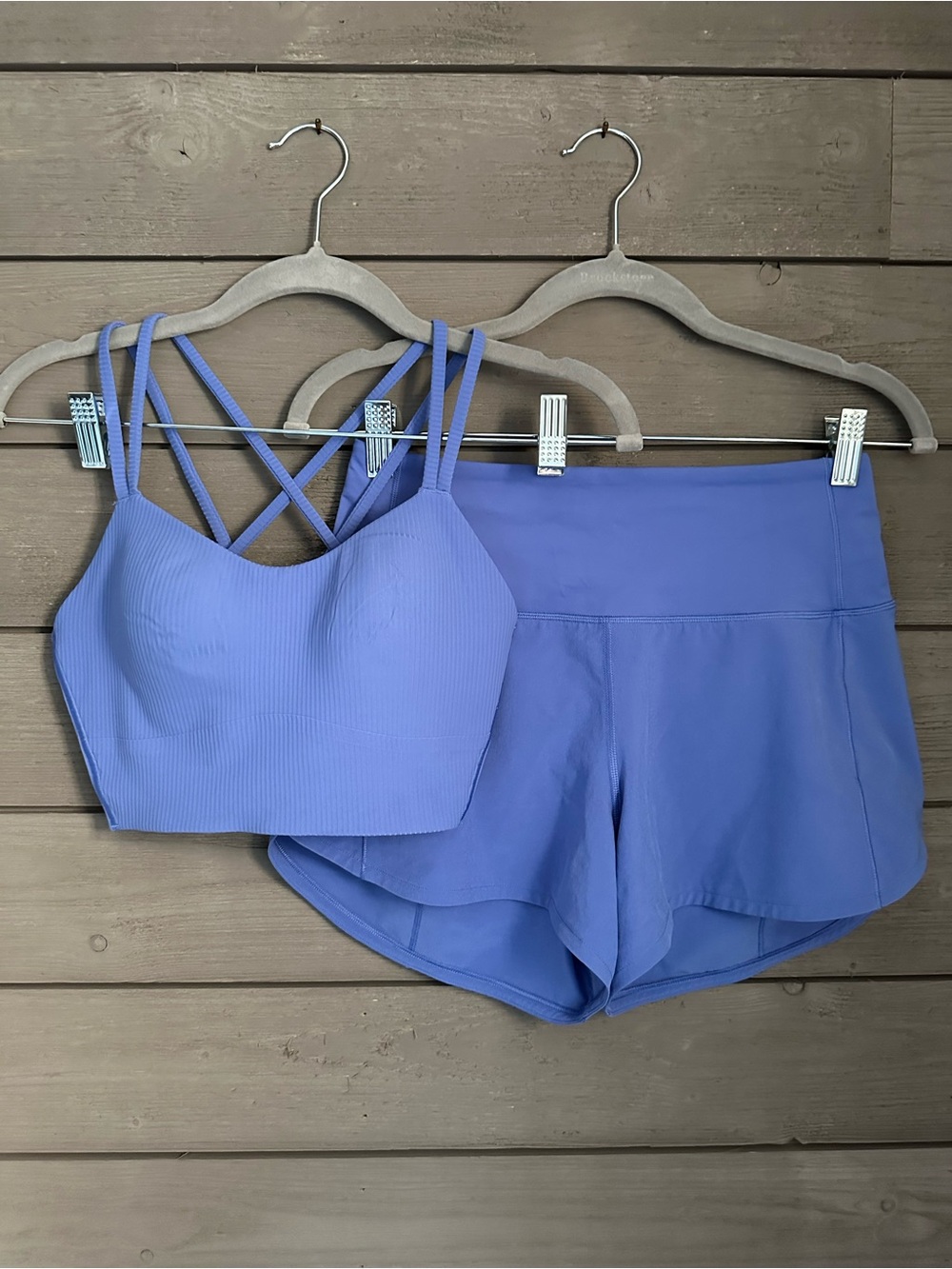 Lululemon SET Like a Cloud Sports Bra & Speed Up Shorts Wild Indigo Size 4/6